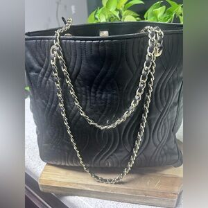 Fendi Black Quilted Shoulder Bag with Gold Chain Strap